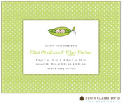 Stacy Claire Boyd Birth Announcement - Swiss Dot - Green - Pea Pod (I2SB0703-G)