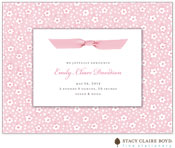 Stacy Claire Boyd Birth Announcement - Pink Posey with Ribbon (I2SB0721)