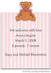 Stacy Claire Boyd Birth Announcement - Pink Dotty Bear (53166)