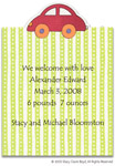 Stacy Claire Boyd Birth Announcement - Baby Red Car (53167)