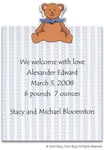 Stacy Claire Boyd Birth Announcement - Blue Dotty Bear (53169)