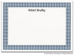 Stacy Claire Boyd Thank You Notes/Stationery - Blue Plaid Border (53179)