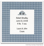 Stacy Claire Boyd Birth Announcement - Blue Plaid Car (55140)