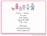 Stacy Claire Boyd Birth Announcement - A Family Affair Pink (80126)