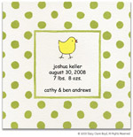 Stacy Claire Boyd Birth Announcement - Green Dotty Chick (55147)