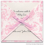 Stacy Claire Boyd Birth Announcement - Baby Pink Toile Butterfly Flap (60144)