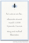 Stacy Claire Boyd Birth Announcement - Baby  Bee Blue (53191)