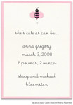 Stacy Claire Boyd Birth Announcement - Baby Bee Pink (53193)