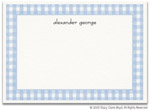 Stacy Claire Boyd Thank You Notes/Stationery - Cool Blue Gingham Border (53205)