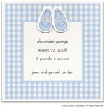 Stacy Claire Boyd Birth Announcement - Ocean Blue Gingham (55154)