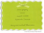 Stacy Claire Boyd Birth Announcement - Citrus Scallop with Bow (53156)