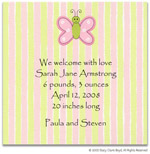 Stacy Claire Boyd Birth Announcement - Happy Baby Butterfly (55104)