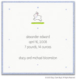 Stacy Claire Boyd Birth Announcement - Blue Hoppy Bunny (55108)