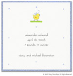 Stacy Claire Boyd Birth Announcement - Blue Little Chicky (55110)