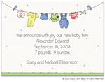 Stacy Claire Boyd Birth Announcement - Little Boy's Clothesline (53111)