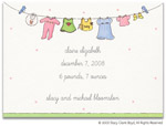 Stacy Claire Boyd Birth Announcement - Little Girl's Clothesline (53112)