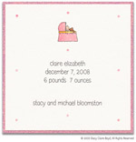 Stacy Claire Boyd Birth Announcement - Pink Bassinet (55124)
