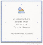 Stacy Claire Boyd Birth Announcement - Blue Bassinet (55125)