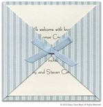 Stacy Claire Boyd Birth Announcement - Oxford Blue Buttefly Flap (60135)