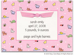 Stacy Claire Boyd Birth Announcement - Pink Animal Fun (53144)