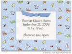 Stacy Claire Boyd Birth Announcement - Blue Animal Fun (53146)