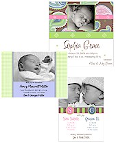 Photo Birth Announcements by Take Note Designs