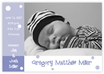 Digital Photo Birth Announcements by Take Note Designs - 5X7 Photo block style boy cardstock (TND-Q0953)