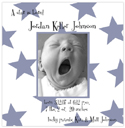 Digital Photo Birth Announcements by Take Note Designs - 5X5 square blue star cardstock (TND-Q1054)