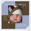 Take Note Designs Digital Photo Birth Announcements - Blue and Brown Large Block (TND-U0329-BABY)
