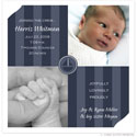 Take Note Designs Digital Photo Birth Announcements - Blue Stripe Sailor Photo Card (TND-U0481)
