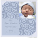 Take Note Designs Digital Photo Birth Announcements - Blue Modern Circle Block (TND-U0499)