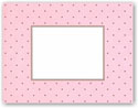 Boatman Geller - Blank Stock Folded Notes - Pink with Brown Dot (#16335)