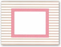 Boatman Geller - Blank Stock Folded Notes - Mocha Stripe & Pink Dot (#16344)