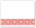 Boatman Geller - Blank Stock Folded Notes - Hot Pink Floral Band (#16380)