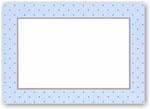 Boatman Geller - Blank Stock Large Flat Cards - Blue with Brown Dot (#16414)