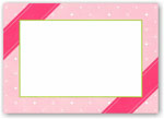 Boatman Geller - Blank Stock Large Flat Cards - Banded Pink (#16439)