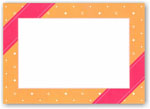 Boatman Geller - Blank Stock Large Flat Cards - Banded Orange (#16440)