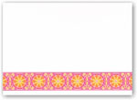 Boatman Geller - Blank Stock Large Flat Cards - Hot Pink Floral Band (#16455)