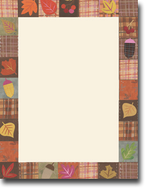 Masterpiece Studios Imprintable Blank Stock - Autumn Quilt Letterhead (972915)