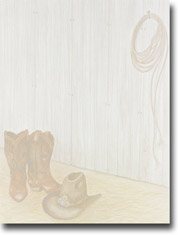 Masterpiece Studios Imprintable Blank Stock - Cowboy Boots Letterhead (901618)