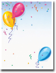 Masterpiece Studios Imprintable Blank Stock - Balloons Letterhead (970020)