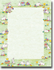 Masterpiece Studios Imprintable Blank Stock - Bunnies W/Baskets Letterhead (972683)