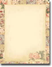 Masterpiece Studios Imprintable Blank Stock - Floral Collage Letterhead (972707)