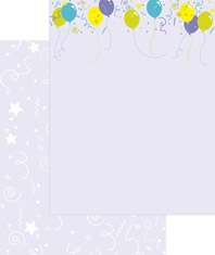 Masterpiece Studios Imprintable 2-Sided Blank Stock - Bright Balloons 2-Sided Letterhead (972799)