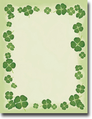 Masterpiece Studios Imprintable Blank Stock - Four Leaf Clovers Letterhead (972803)
