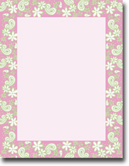 Masterpiece Studios Imprintable Blank Stock - Flowers & Paisley Letterhead (972843)