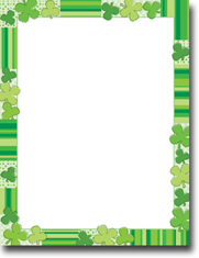 Masterpiece Studios Imprintable Blank Stock - Green Clovers Letterhead (972864)