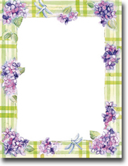Masterpiece Studios Imprintable Blank Stock - Dragonflies & Hydrangeas Letterhead (972866)