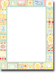 Masterpiece Studios Imprintable Blank Stock - Baby Farm Quilt Letterhead (972872)
