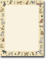 Masterpiece Studios Imprintable Blank Stock - Cute Canines Letterhead (972907)